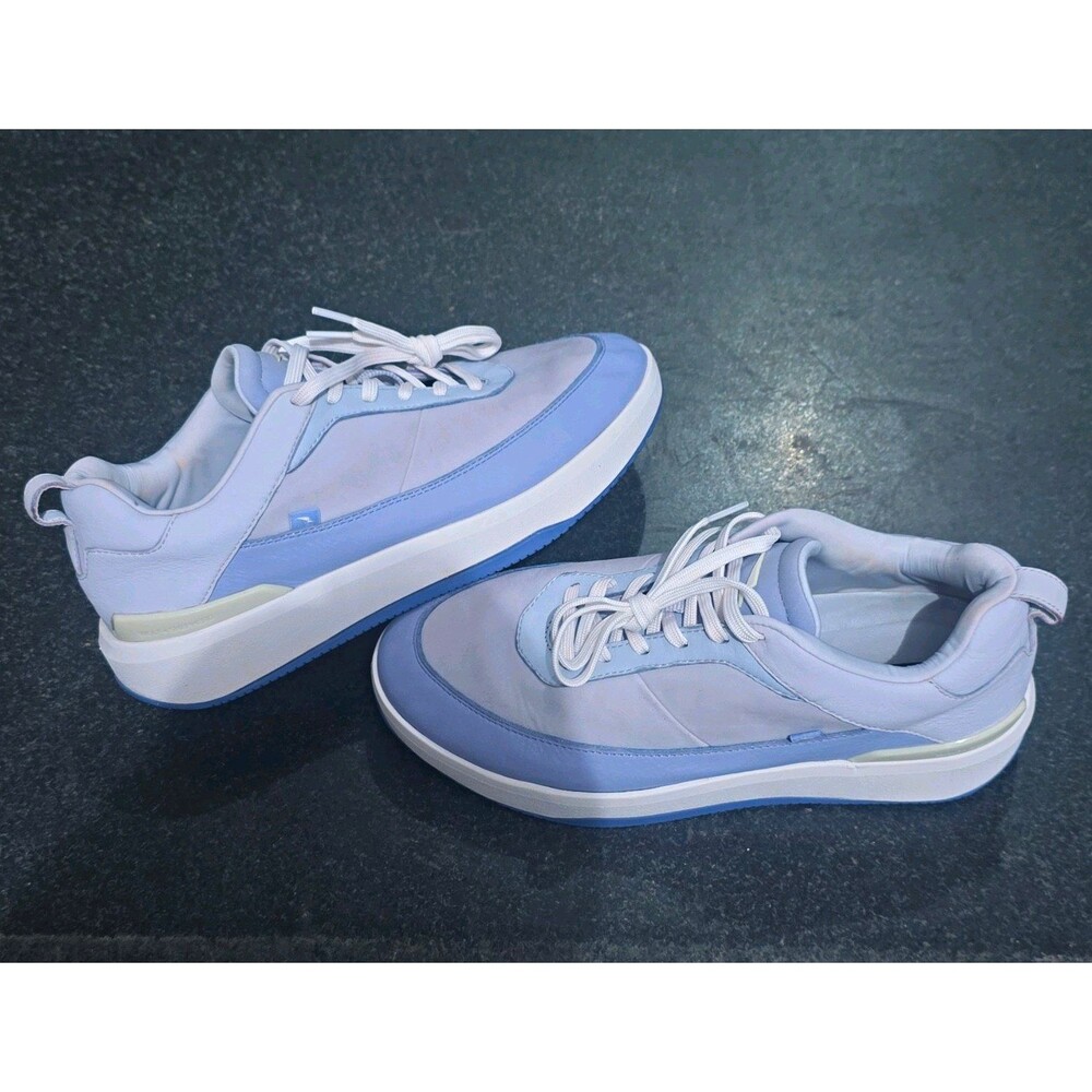 Wolf & Shepherd Womens Baller One Shore Blue White Leather Sneakers Size 8.5